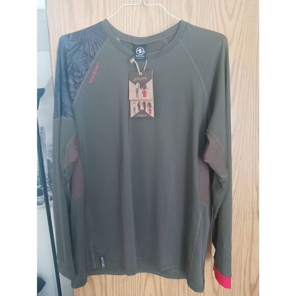 AquaLung NWT Xscape Rashguards Water Sport Men's Long Sleeve Top Olive Green XL - Picture 1 of 7